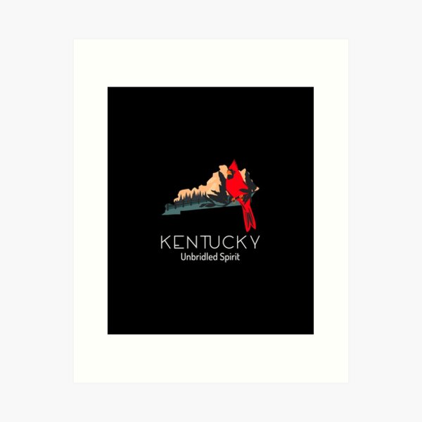 Item preview, Kentucky Proud State Motto Unbridled Spirit print designed and sold by jakehughes2015.