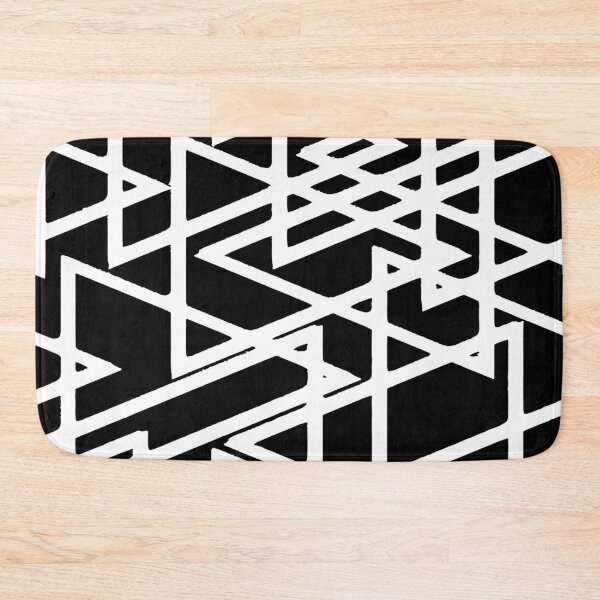 Item preview, Interlocking White Triangles Artistic Design designed and sold by taiche.