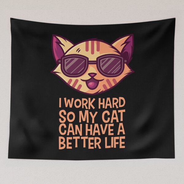 Item preview, Hard working cat designed and sold by tonstan.