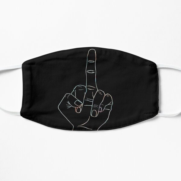 Black middle finger Mask