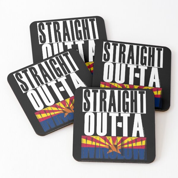 Aperçu de l'œuvre Drapeau Straight Outta Winslow Arizona par Merch Creation Studio créée et vendue par MerchCStudio.