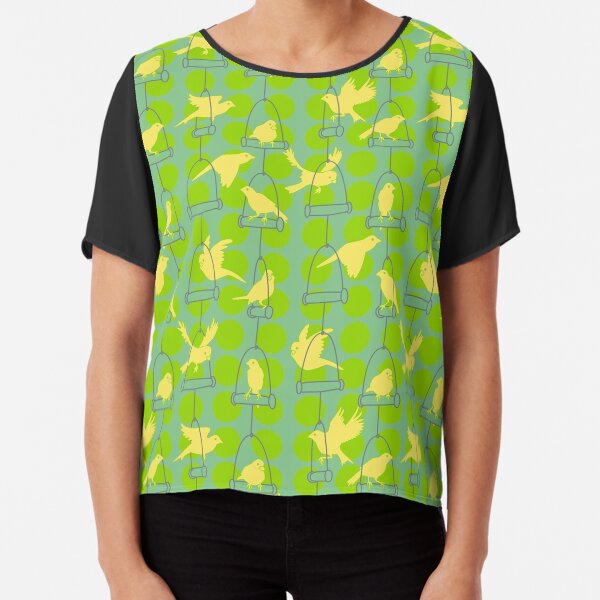 Swinging Canaries Chiffon Top