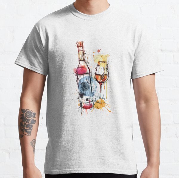 i like the wine not the label Classic T-Shirt