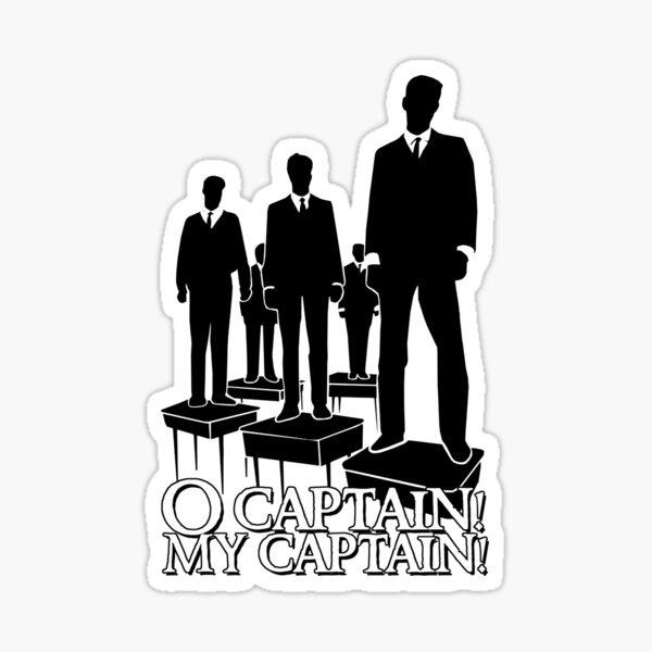 Dead Poets Society O Captain My Captain Dark Academia Light Academia Literary Sticker