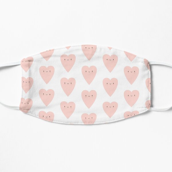 Corazón feliz Mascarilla plana
