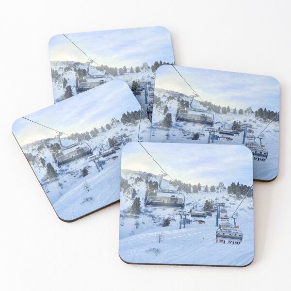 Item preview, chairlift ski snowy mountains winter Nature designed and sold by MarketVisionAV.