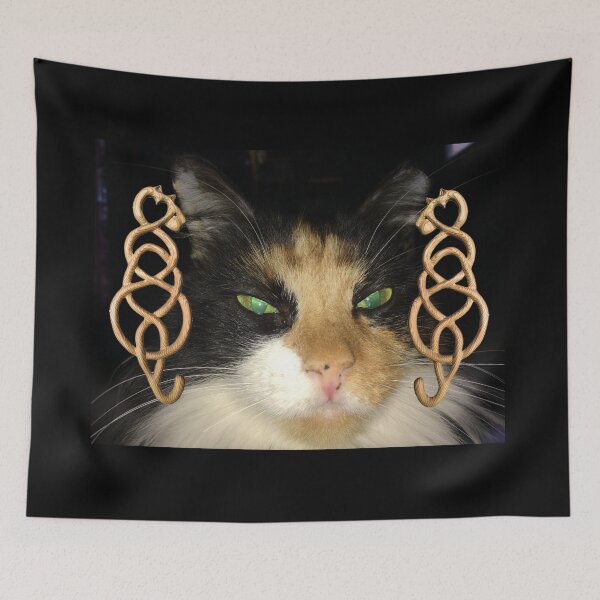 Item preview, Calico Cat with Celtic Cat Carvings designed and sold by SignsOfSpirit.