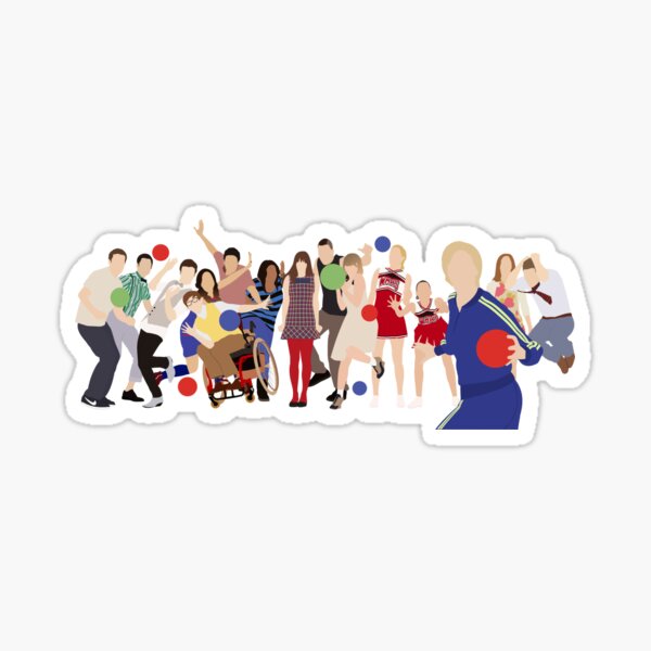 Personajes Glee Pegatina