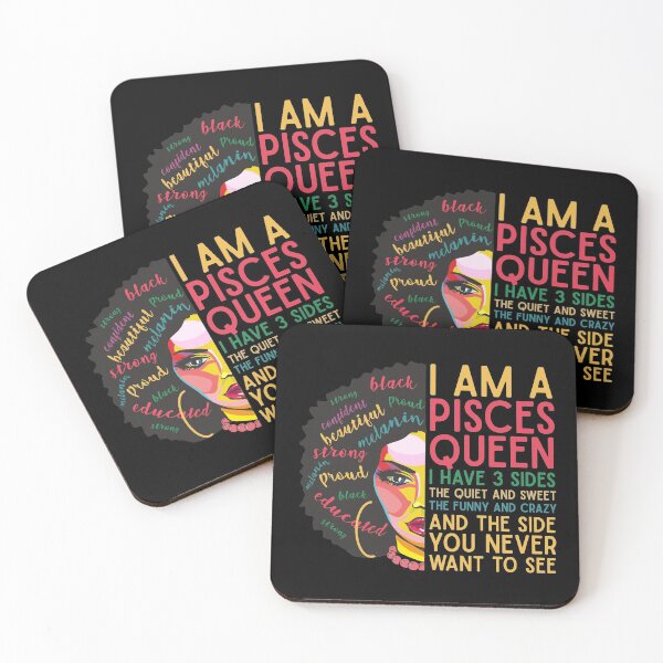 Item preview, I Am A Pisces Queen Proud African American Woman Natural Hair Inspirational Quote Birthday Gift designed and sold by alenaz.