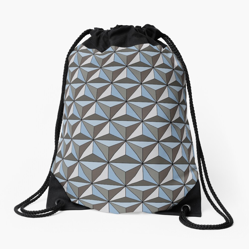 Spaceship Earth Drawstring Bag