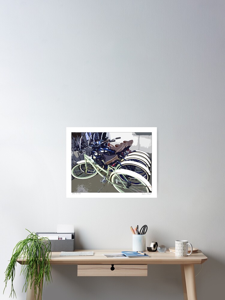 Thumbnail 2 of 3, Poster, "Bike Rentals" designed and sold by SandraLRussell.