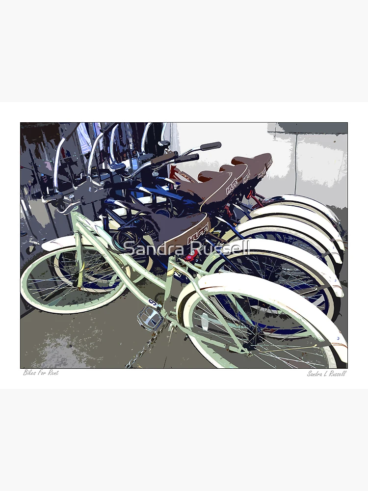 Thumbnail 3 of 3, Poster, "Bike Rentals" designed and sold by Sandra Russell.