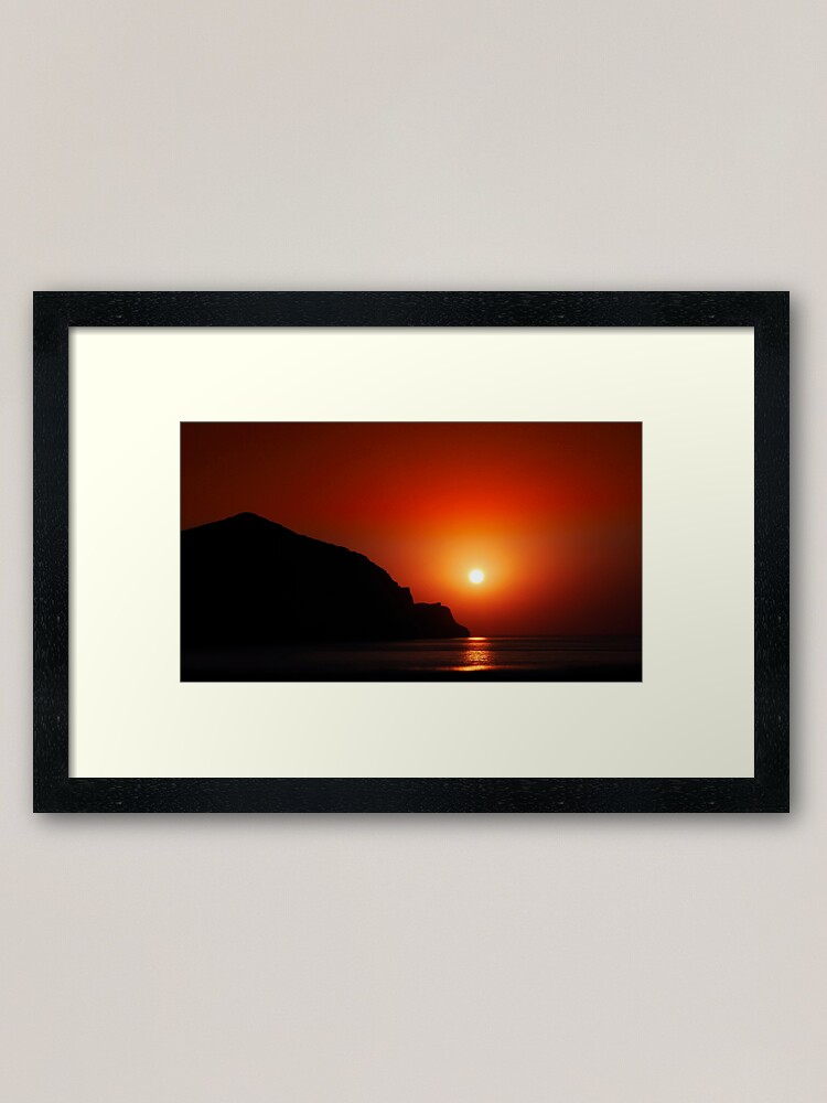 Alternate view of Sunset at the sea Framed Art Print