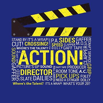 Artwork thumbnail, Filmmaker Film Student Director Cinematographer Film Crew Clapper by sparkpress