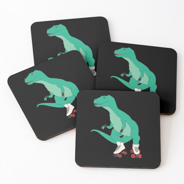 Tyrollersaurus Rex Coasters (Set of 4)