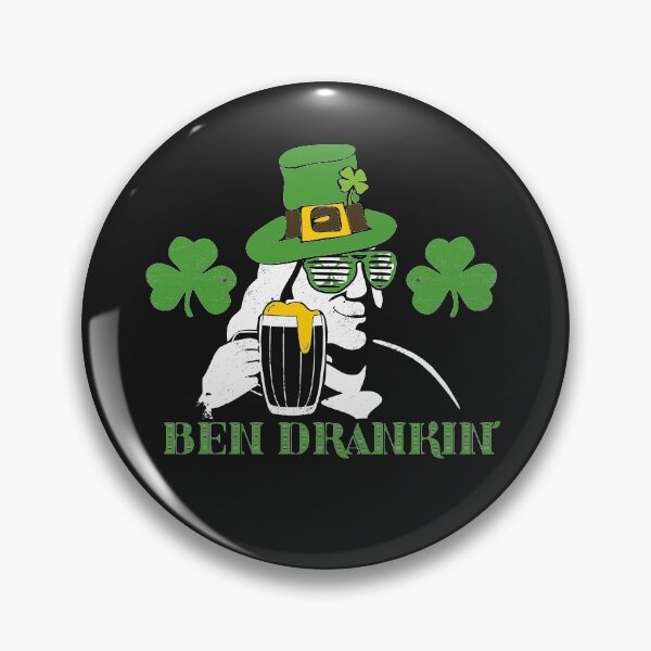 Item preview, Ben Drankin Beer Lover Party Hard in Leprechaun hat in Shamrock Sunglasses Funny St Patricks Day Green Lucky Clover Leaves  designed and sold by alenaz.