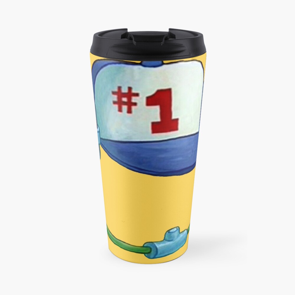 "Spongebob Soda Drinking hat" Travel Mug by dalmemes Redbubble