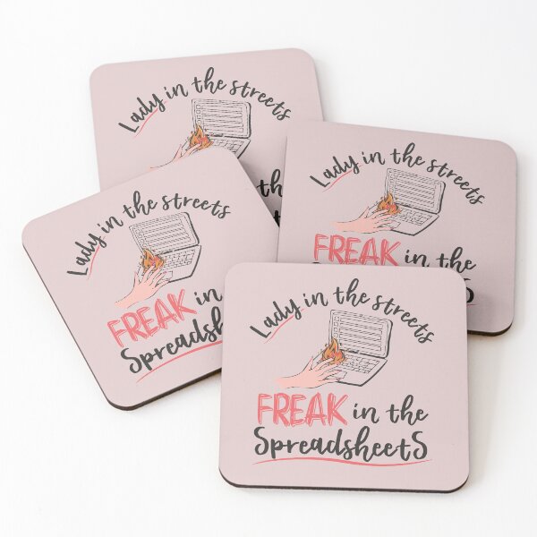 Item preview, Lady in the streets Freak in the spreadsheets funny bookkeeping quote designed and sold by alenaz.