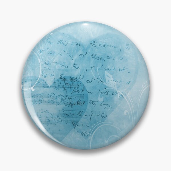 Item preview, Hearts and Butterflies Blue Turquoise Literary Writing designed and sold by 13Moons.