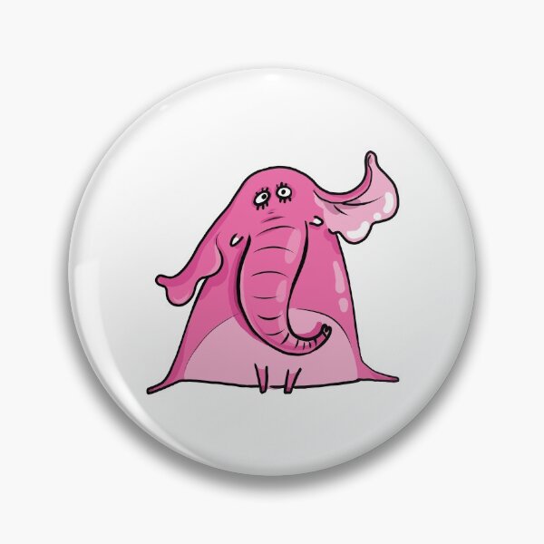Item preview, Funny Pink Confused Elephant designed and sold by AnastasiaDesign.