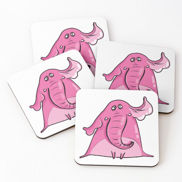Item preview, Funny Pink Confused Elephant designed and sold by AnastasiaDesign.
