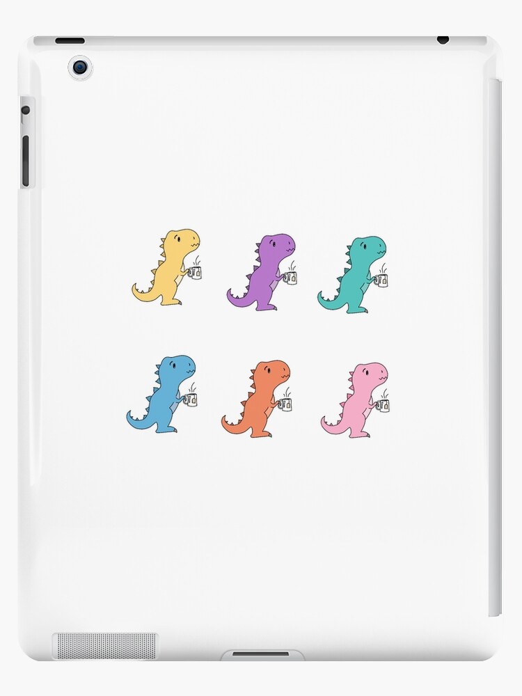 Tea-Rex Dinosaur Multicolored Sticker Pack | iPad Case & Skin