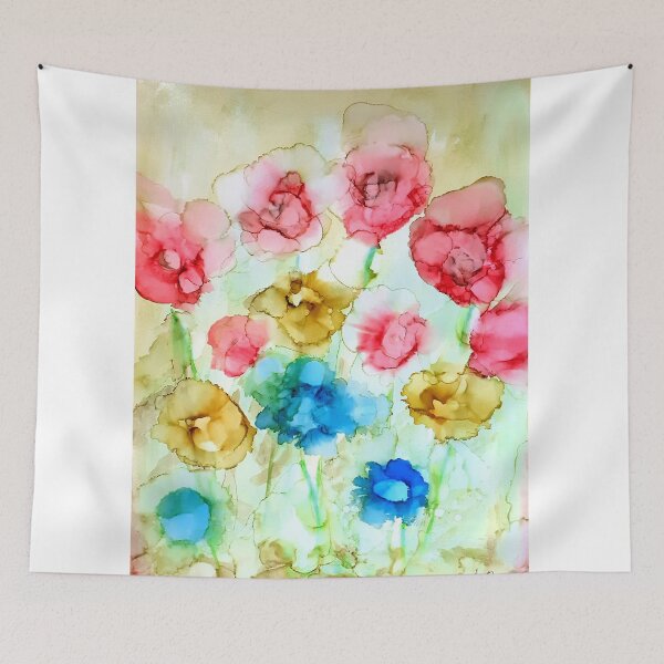 Item preview, Fluid ink Abstract art Poppies, Alcohol ink  designed and sold by lornshep.
