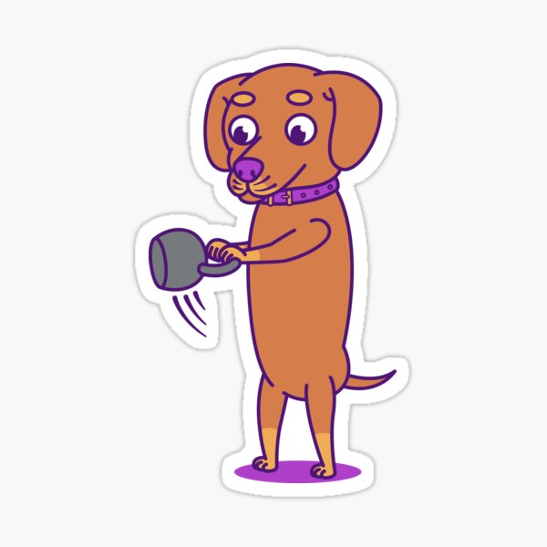 Item preview, Dachshund with a kettlebell designed and sold by DoggoGym.