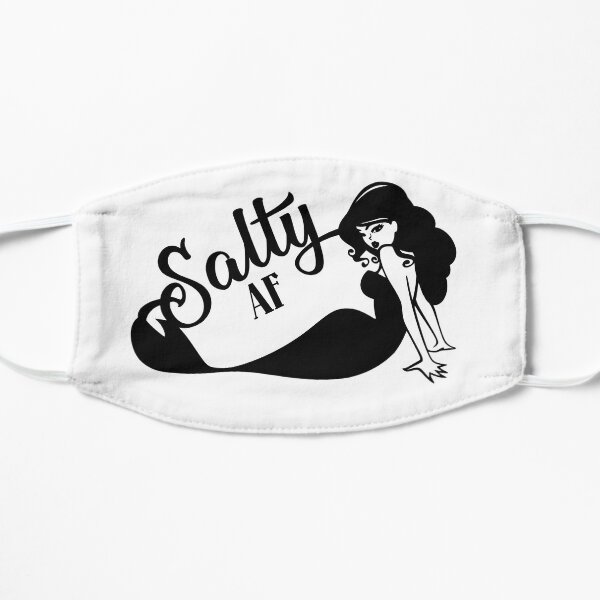 Salty AF Pinup Mermaid Flat Mask