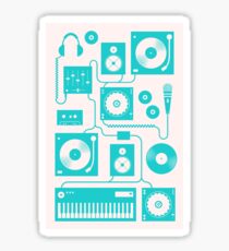 Four To The Floor - Teal Sticker