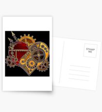 Steampunk Heart Postcards