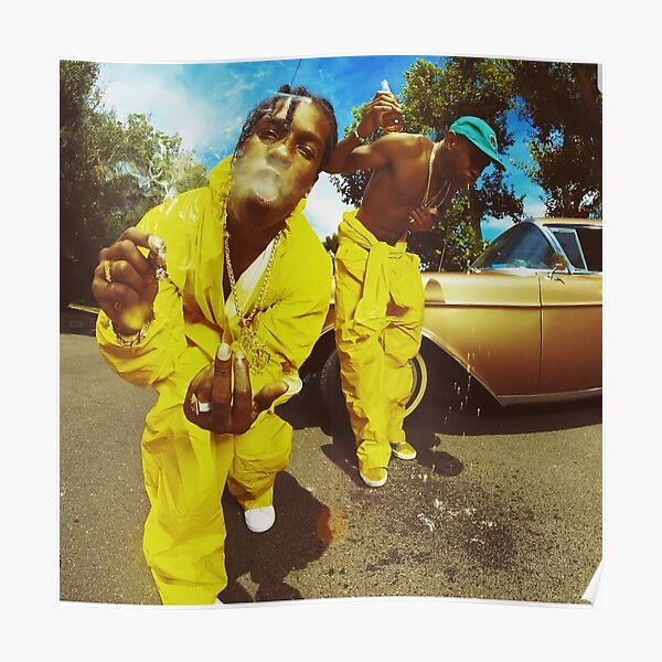 A $ ap und tyler gelb Poster