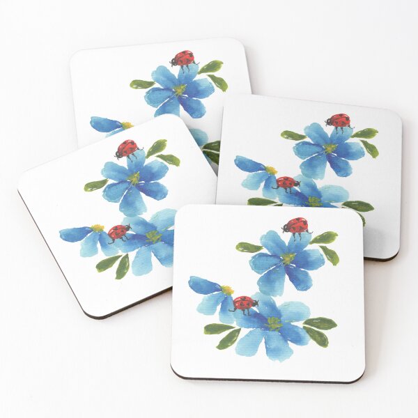 Item preview, Ladybugs on Flowers designed and sold by wildtangents.