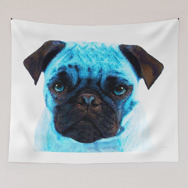 Item preview, Blue - Pug Pop Art By Sharon Cummings designed and sold by Sharon Cummings Art.