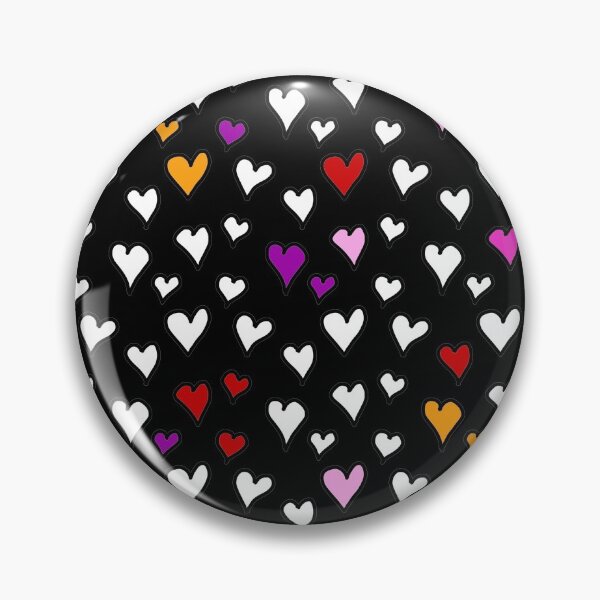 Item preview, BLACK MULTICOLOR HEARTS designed and sold by alexixela.
