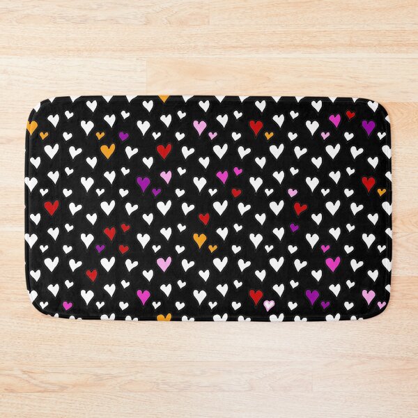 Item preview, BLACK MULTICOLOR HEARTS designed and sold by alexixela.