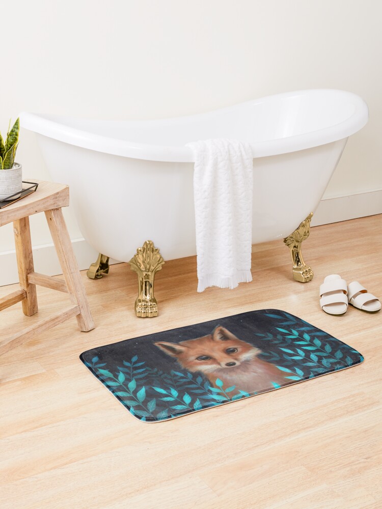 Thumbnail 2 of 6, Bath Mat, Fox designed and sold by ARiAillustr.