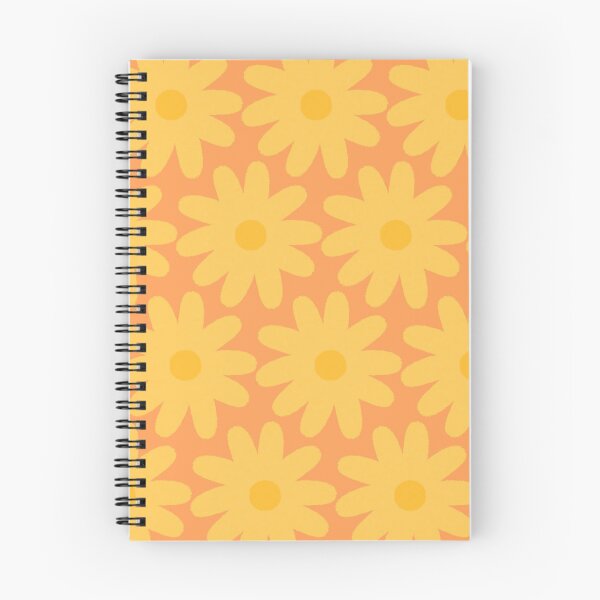 Item preview, Crayon Flowers Smudgy Pastel Floral Pattern in Mustard Yellow and Orange designed and sold by kierkegaard.