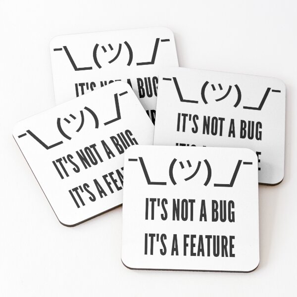 Item preview, It's Not a Bug It's a Feature - Developer Design Black designed and sold by geeksta.