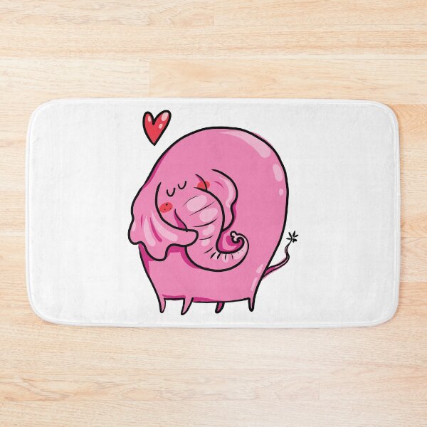 Item preview, Funny Cute Pink Elephant in Love designed and sold by AnastasiaDesign.