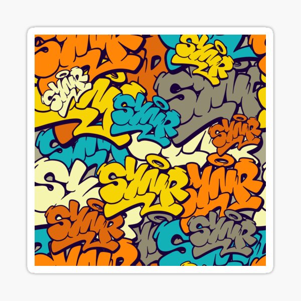 Item preview, Synr Retro Graffiti Print designed and sold by maniakdraws.