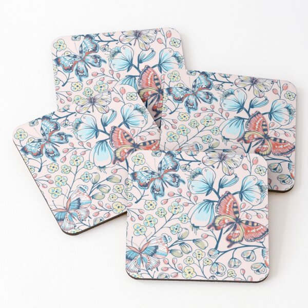 Item preview, Flowers butterflies pattern designed and sold by Medly.