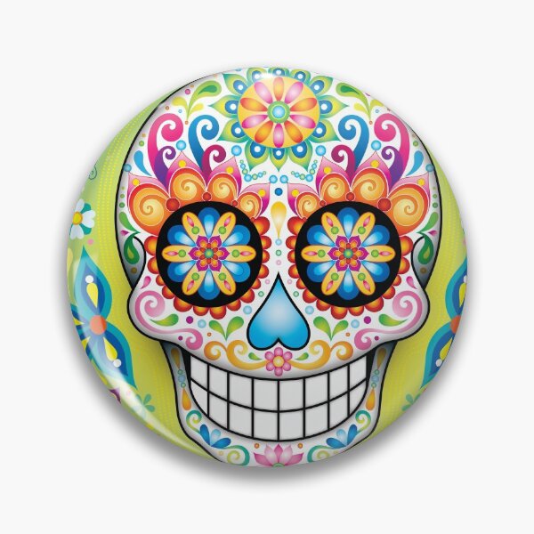 Item preview, Colorful Sugar Skull Day of the Dead Art designed and sold by Thaneeya McArdle.