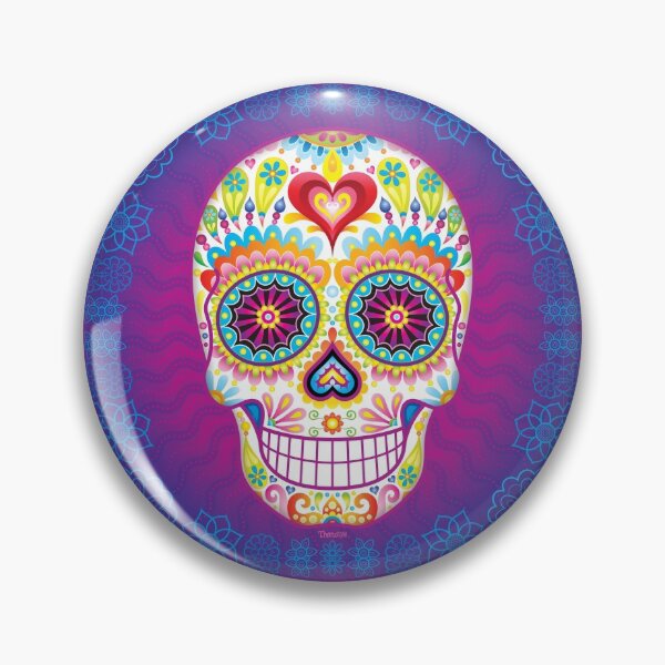 Item preview, Psychedelic Sugar Skull Day of the Dead Art designed and sold by Thaneeya McArdle.