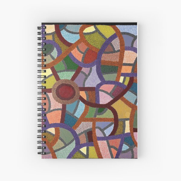 Structured Chaos dot painting Spiral Notebook
