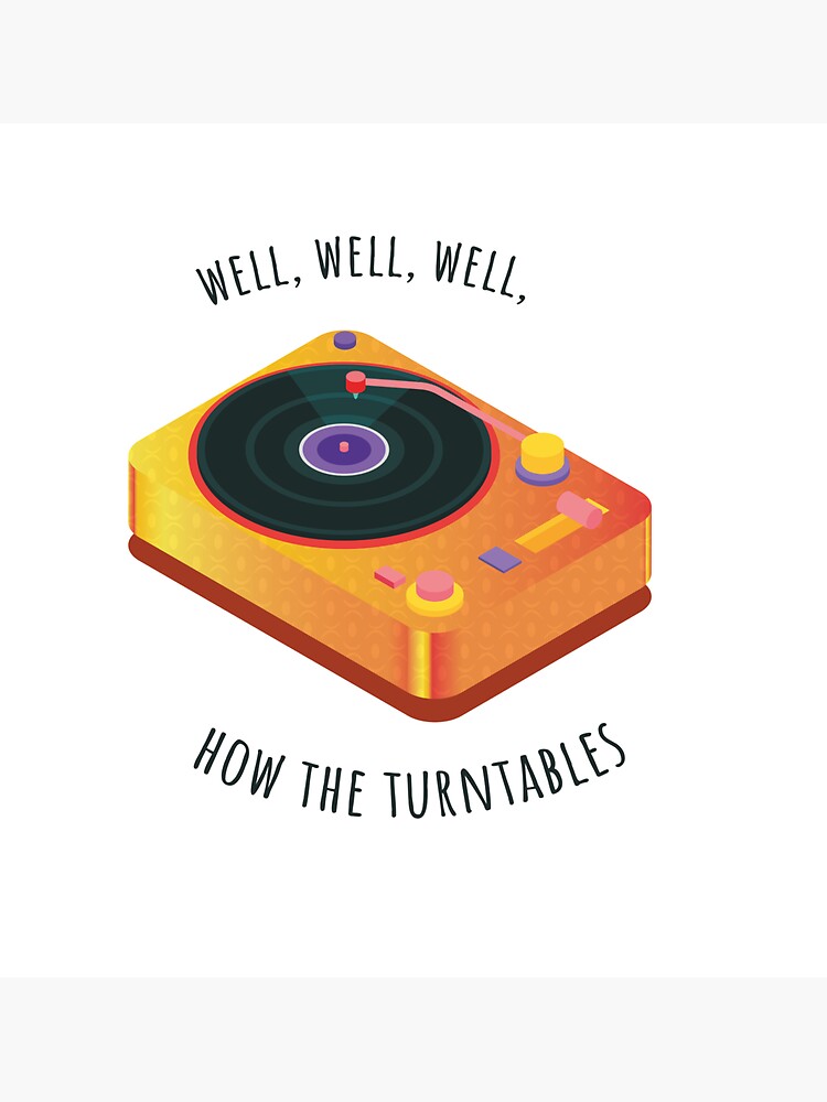 "How the Turntables" Sticker for Sale by zeddesigns Redbubble