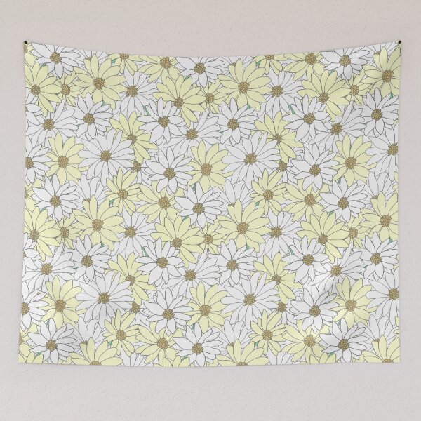 Item preview, White and Yellow Flowers - Floral Pattern designed and sold by kmoblenes.