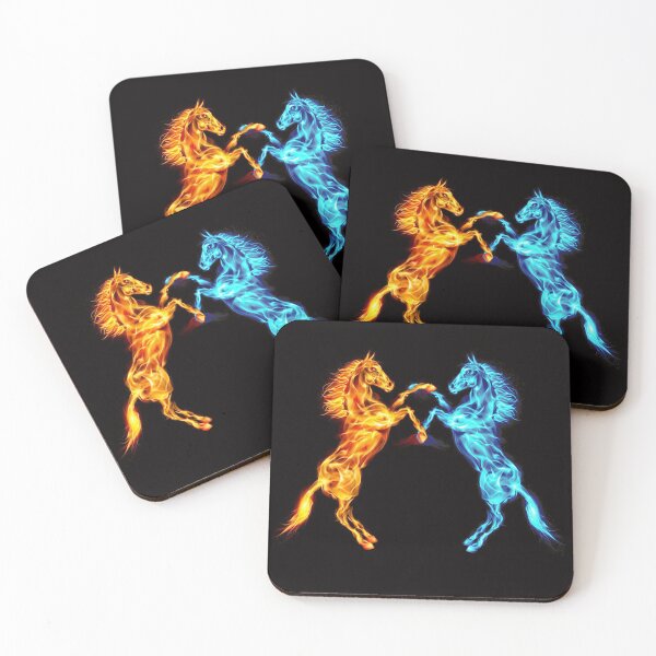 Item preview, Flaming Fire And Ice Fighting Horses  designed and sold by Atteestude.
