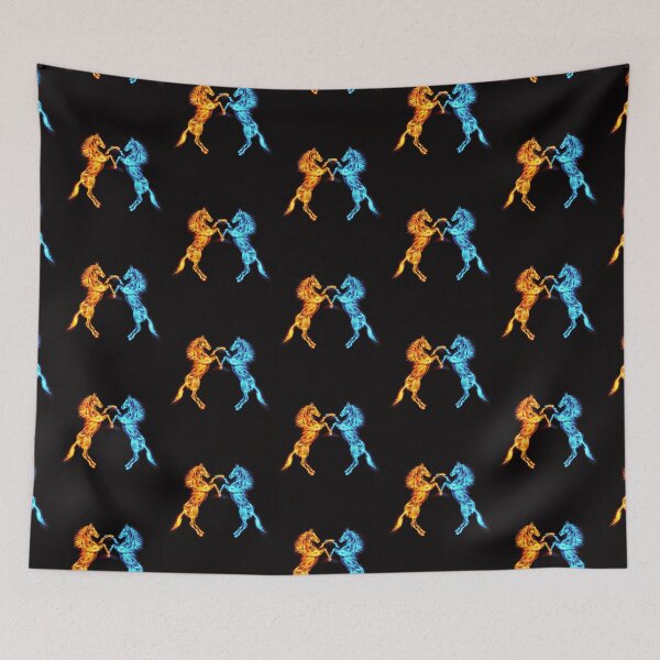 Item preview, Flaming Fire And Ice Fighting Horses  designed and sold by Atteestude.