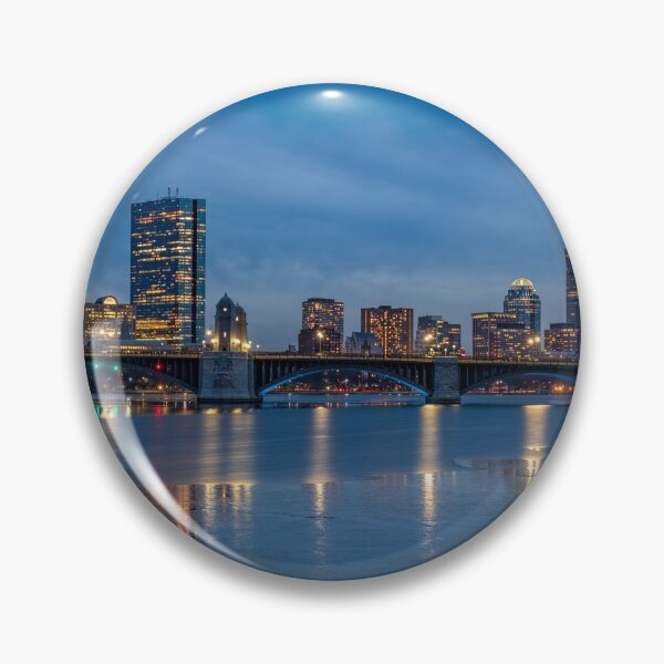Item preview, Boston winter night, Longfellow bridge designed and sold by LudaNayvelt.